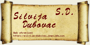 Silvija Dubovac vizit kartica